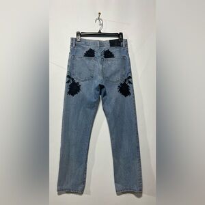 Levi's Made &‎ Crafted Arrow embroidered straight leg jeans Size 27 Inseam 31”